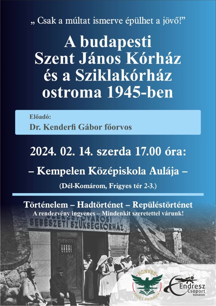 Meghívó: A budapesti Szent János kórház és a Sziklakórház ostroma 1945-ben – előadás