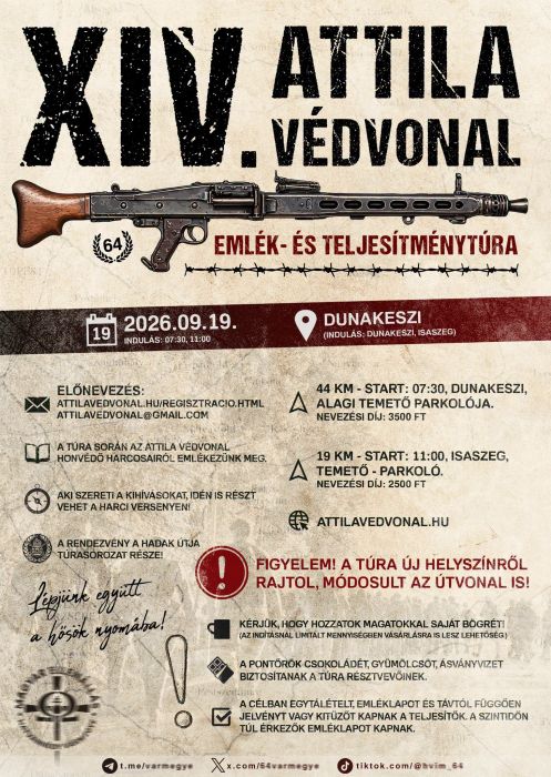 Attila védvonal emléktúra 2026